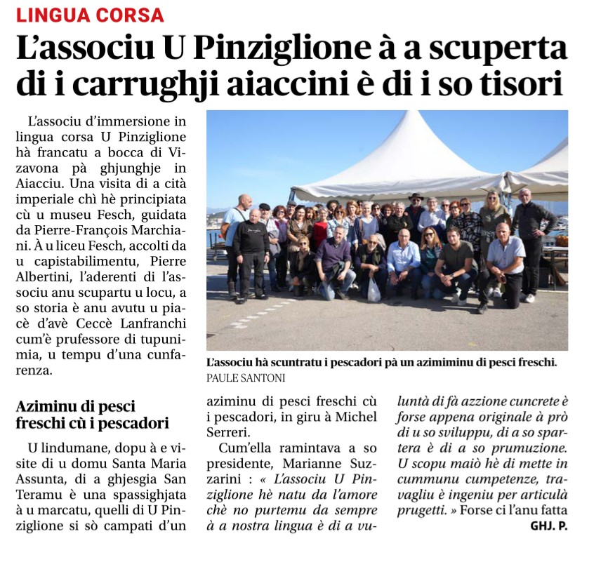 U Pinziglione in Aiacciu